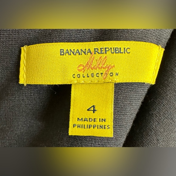 Banana Republic × Milly Collab Square Neck Fit & Flare Navy Knit Dress - Picture 4 of 7